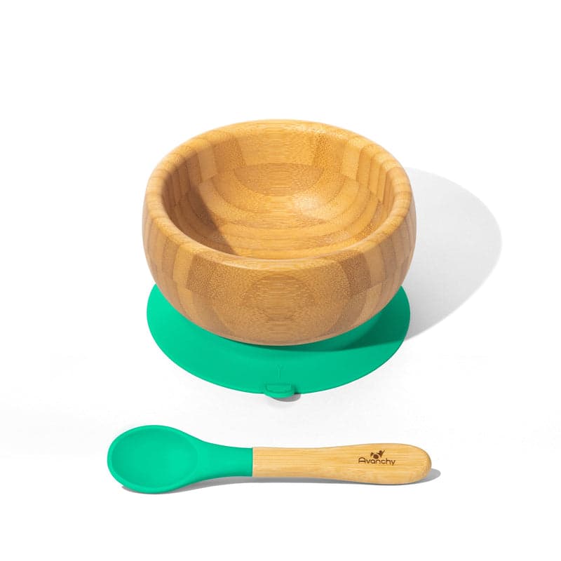 Avanchy Bamboo Suction Bowl with Spoon