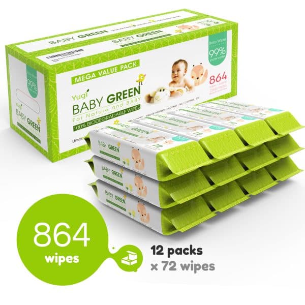 Baby Green Compostable Wipes (864 Count)