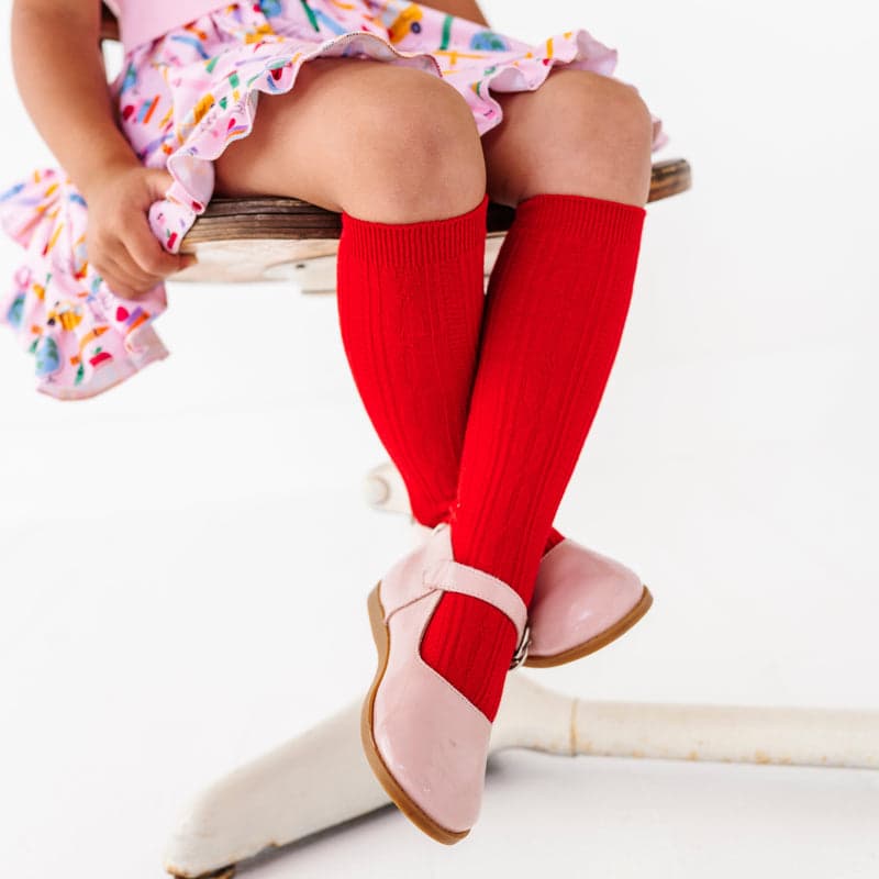 Little Stocking Co. Cable Knit Knee-High Socks, 3 Pack